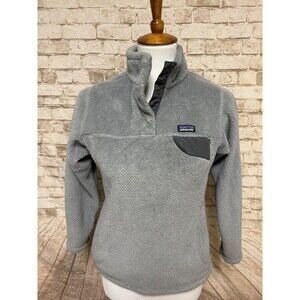 Patagonia Girl's Re-Tool Snap-T Polartec Fleece Pullover Size L 12 Gray